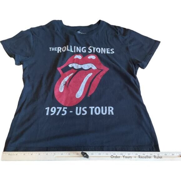 The Rolling Stones 1975 US Tour Black T-Shirt L - Picture 12 of 12